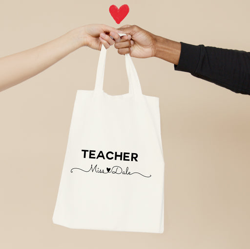 Teacher "Name" Tote Bag