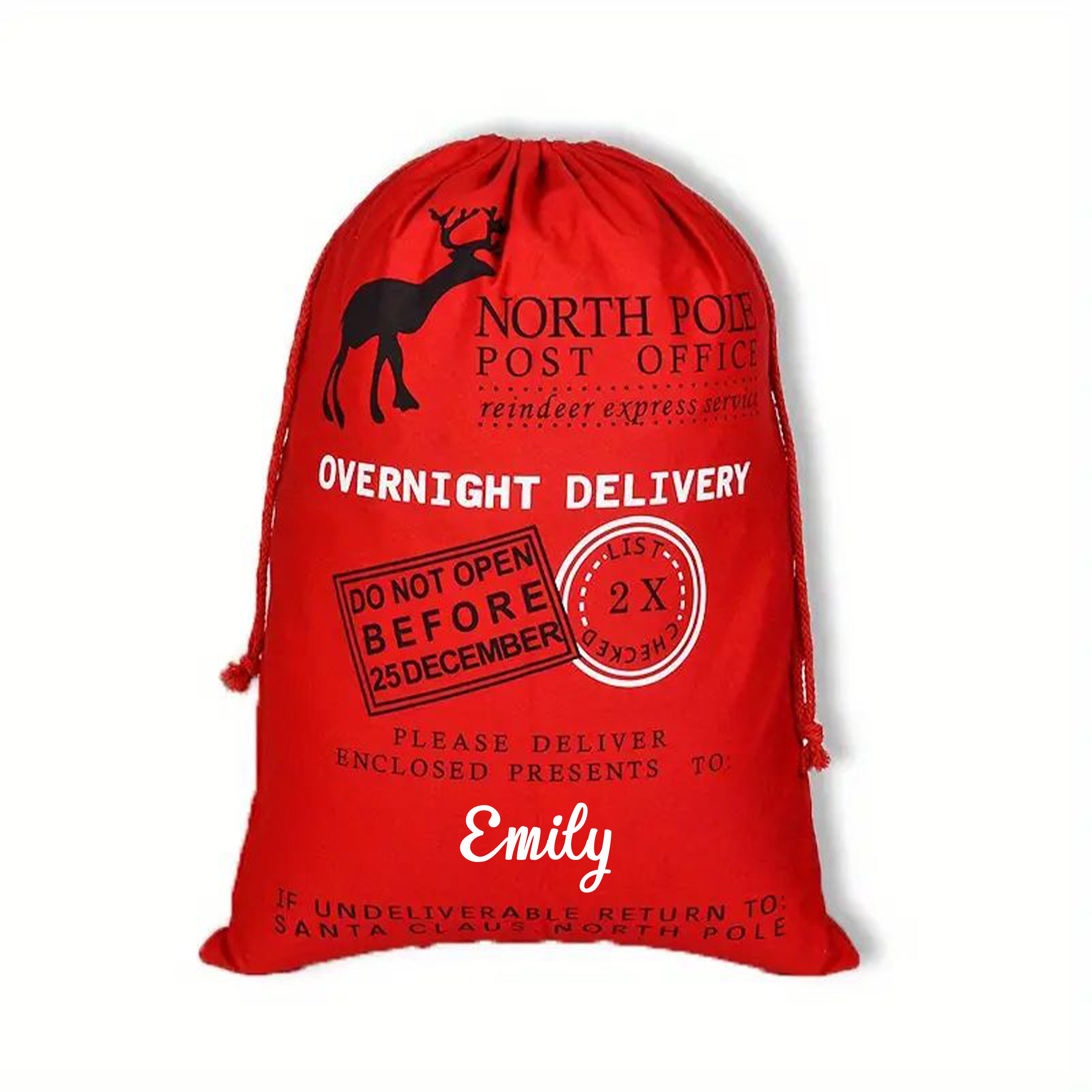 Christmas Santa Sack - OVERNIGHT DELIVERY - RED