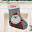 Personalised Classic Christmas Stocking with Santa, Grey