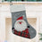 Personalised Classic Christmas Stocking with Santa, Grey