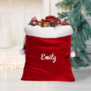 Personalised Christmas Santa Sack, Red Velvet