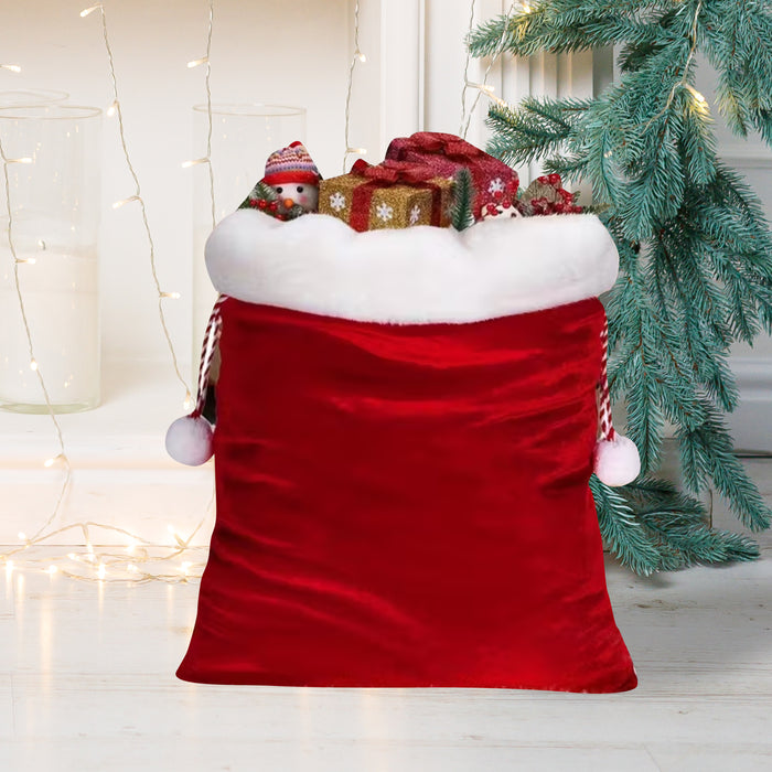 Personalised Christmas Santa Sack, Red Velvet