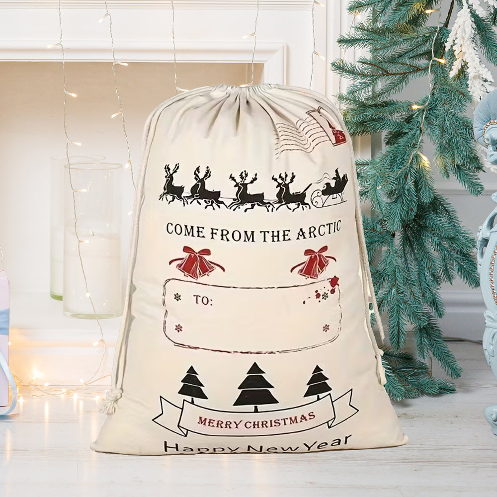 Personalised Christmas Santa Sack, Canvas