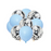 10-Pieces Standard Latex Balloons & Confetti Balloons Set - Blue(Deflated)