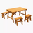 Outdoor Picnic Table Set - Amber