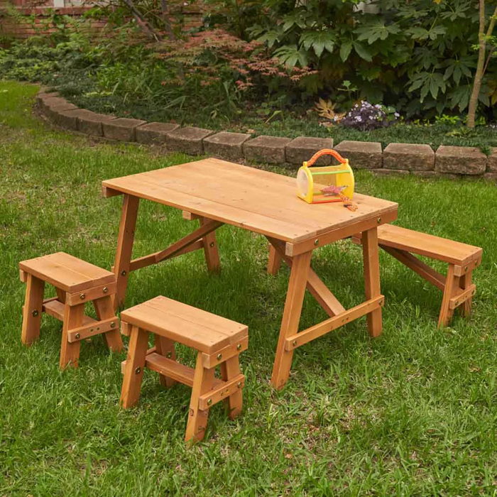 Outdoor Picnic Table Set Amber