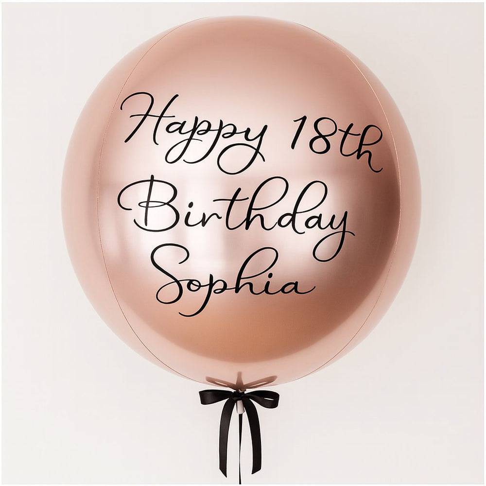 Rose Gold Orbs - Personalised Balloon