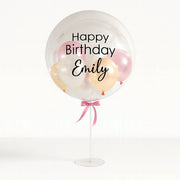 Peachy Pastel Delight Personalised Balloon On Stand