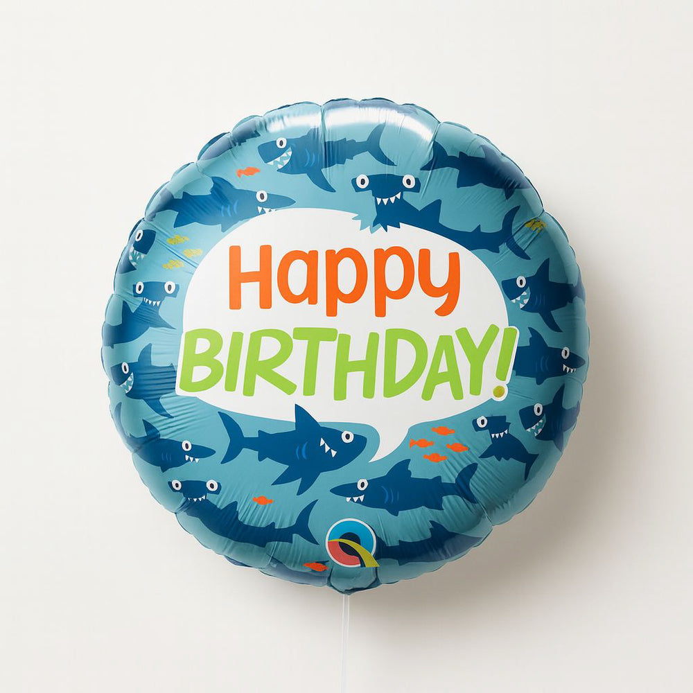 Shark Happy Birthday Helium Balloon