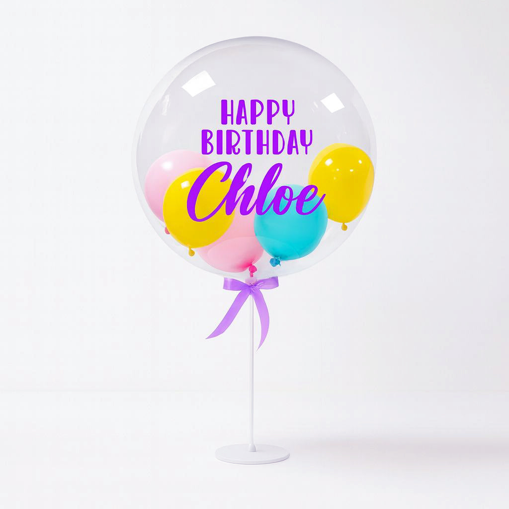 Pastel Personalised Balloon On Stand
