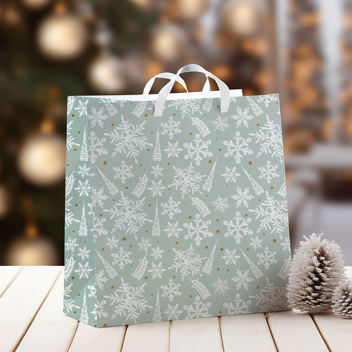 Large Gift Bag - Christmas snow flakes UAE