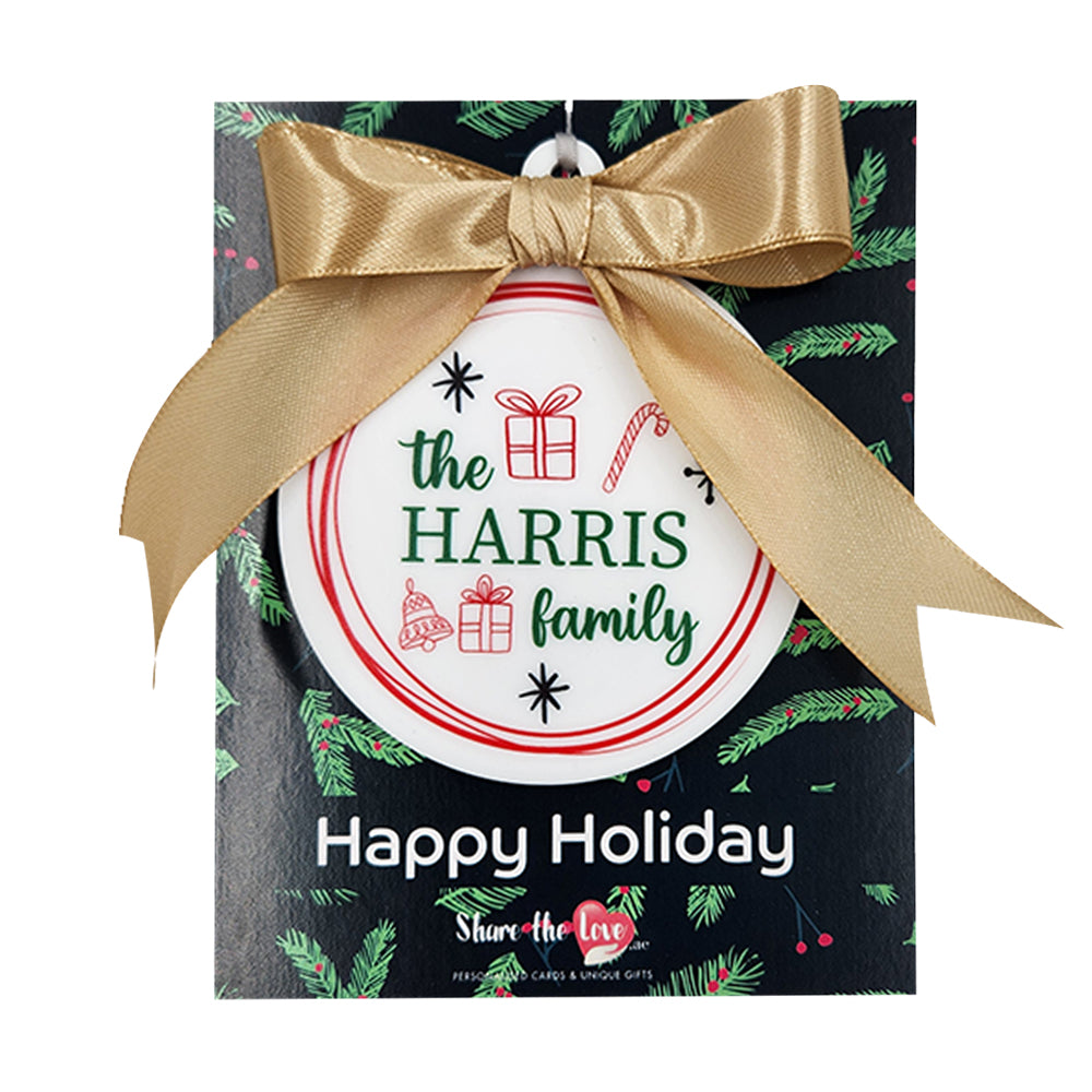 Personalised Acrylic Christmas Bauble White 2