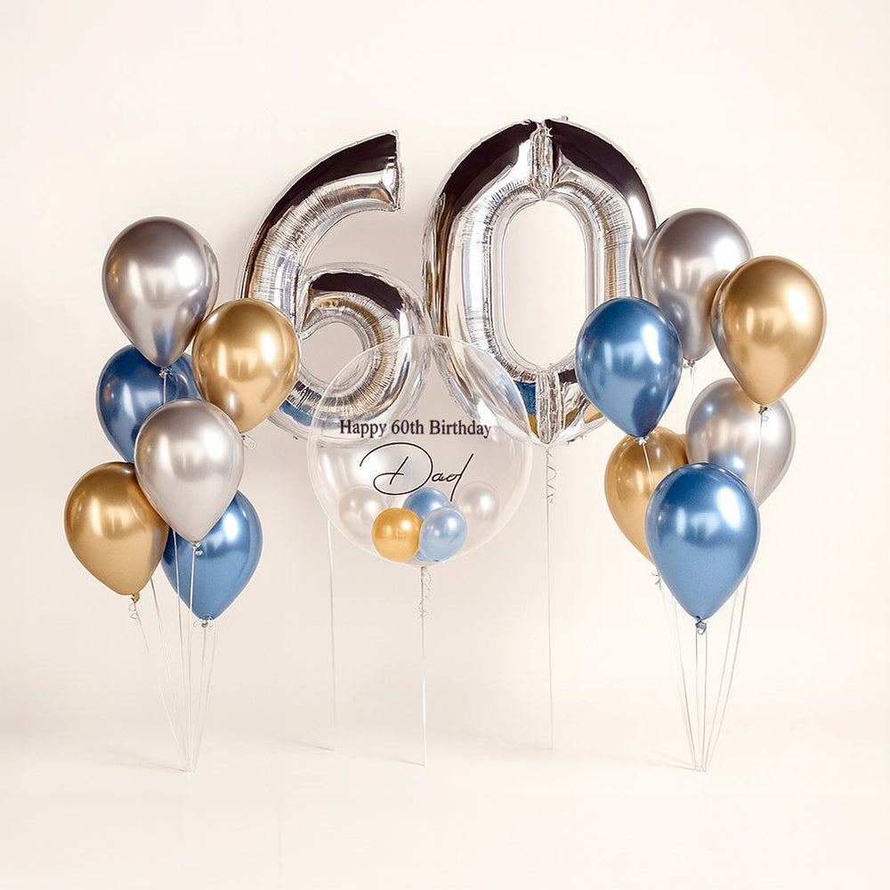 Age & Bubble Personalised Balloon Bouquet