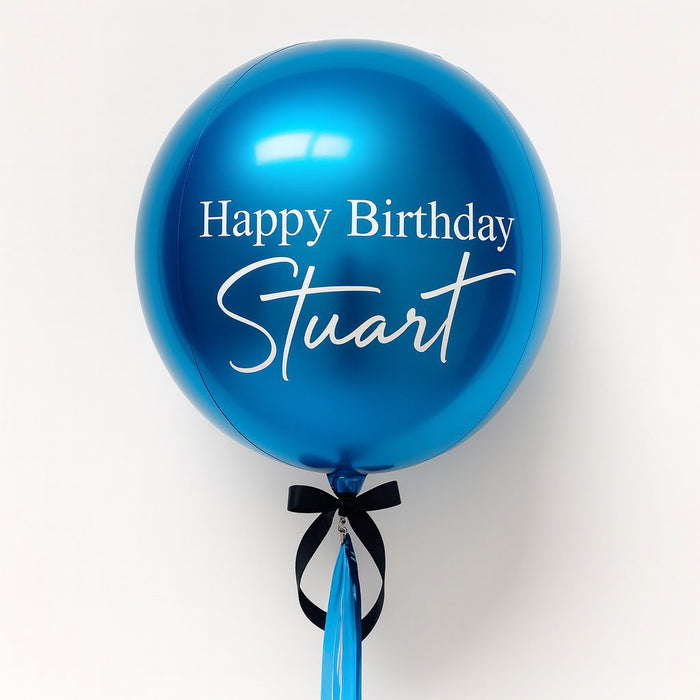 Blue Orbs Personalised Balloon