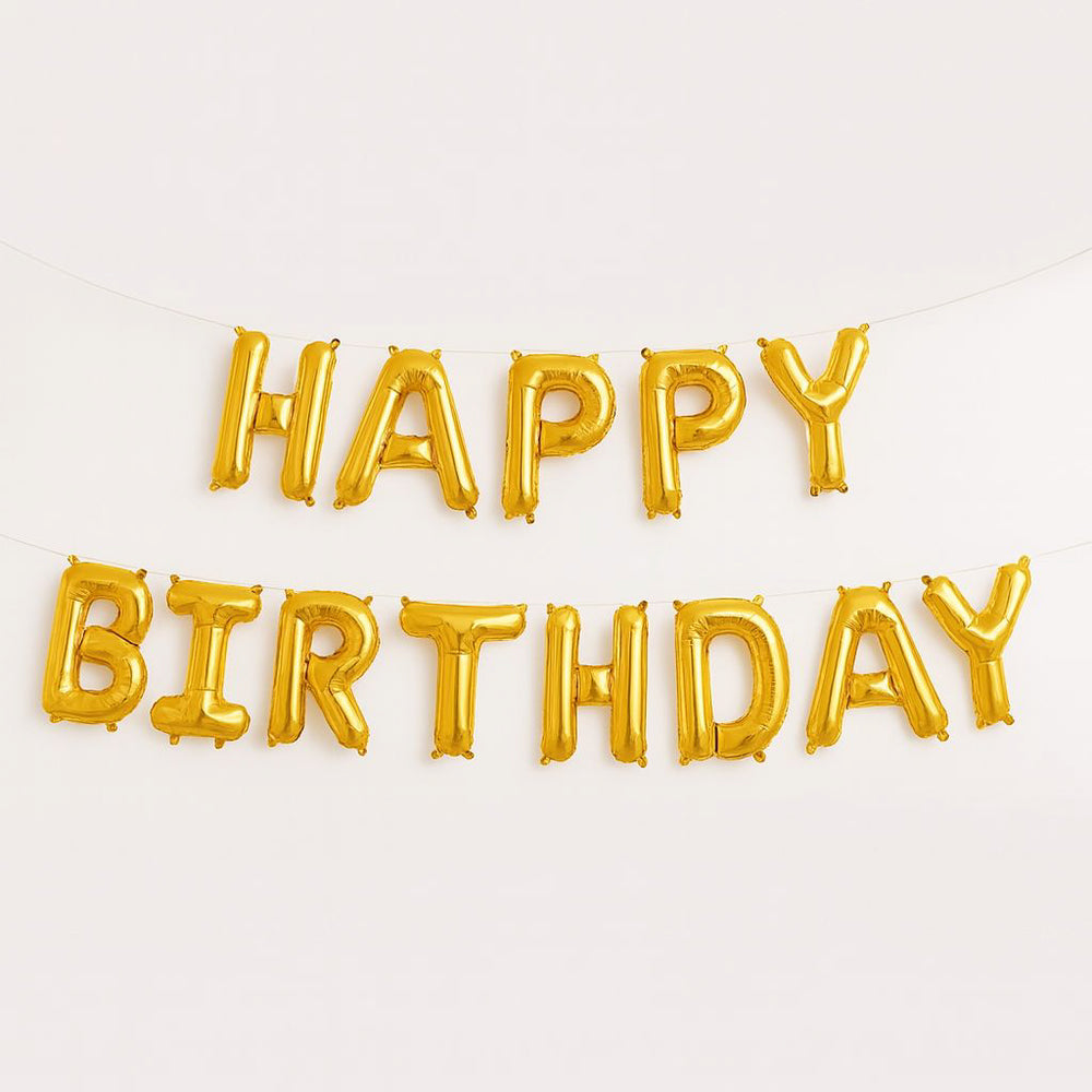 Happy Birthday Balloon Letters Inflated