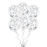 Confetti Balloons, Stars, 30cm, Silver