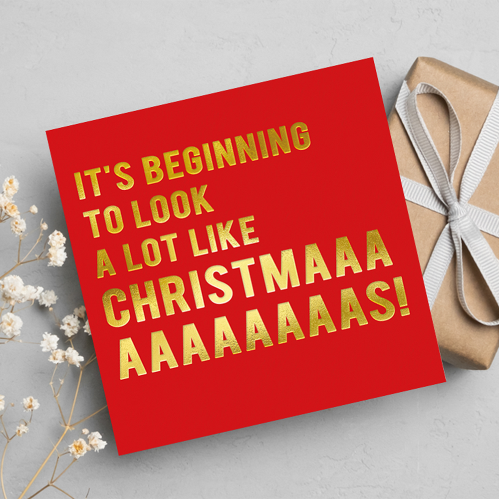 Christmaaaaas, Christmas Greeting Card, Redback