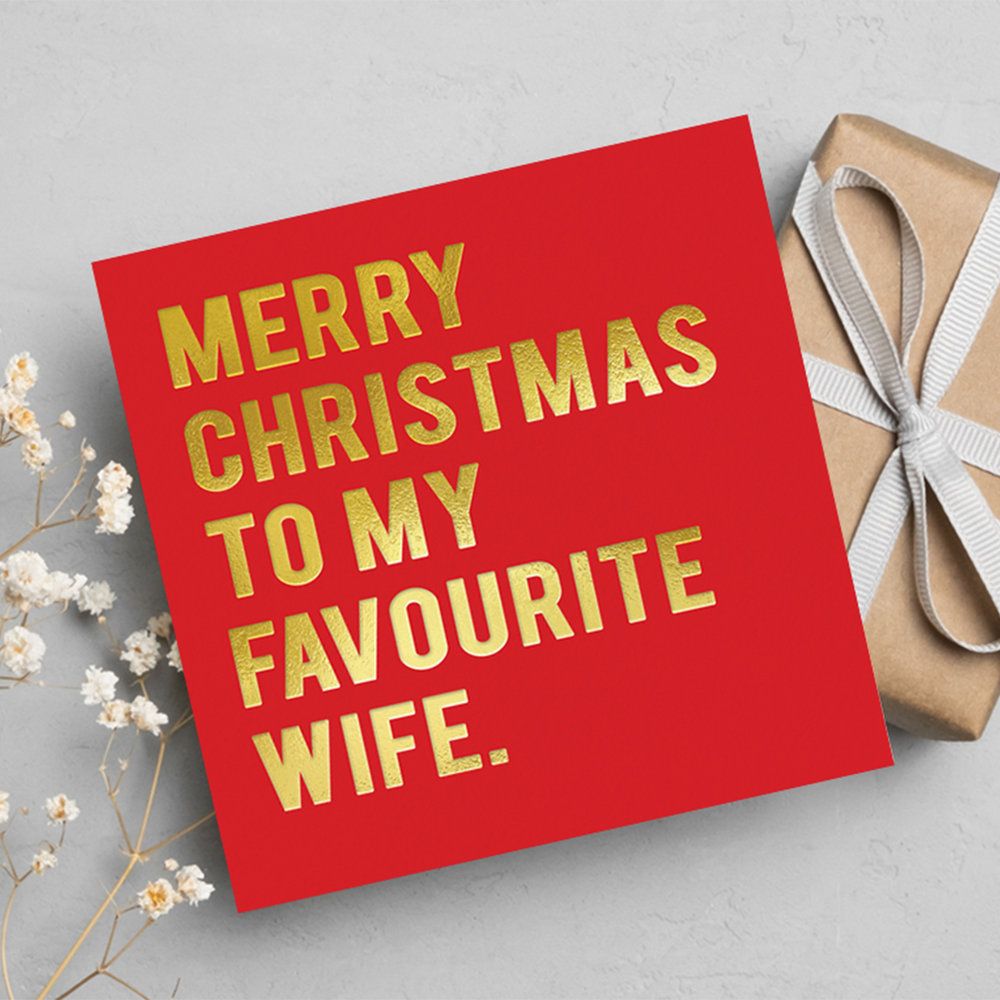 Xmas wife, Christmas Greeting Card, Redback