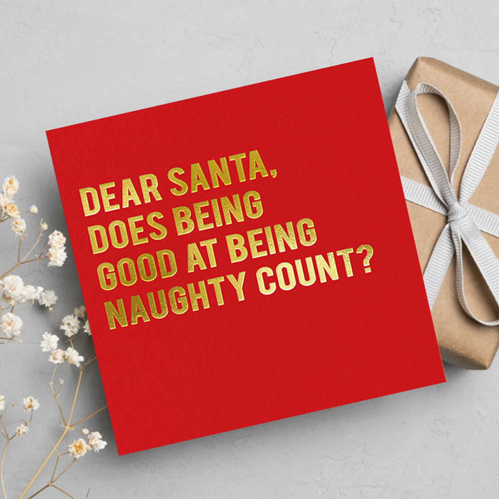 Dear Santa, Christmas Greeting Card, Redback