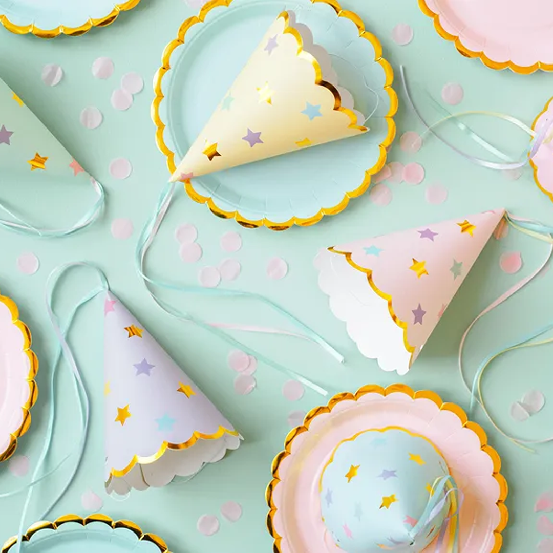 Party hats Stars, mix, 14.5cm