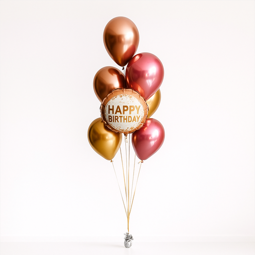 Seven Balloon Bouquet- One foil balloon and six Latex balloons choose any colour!