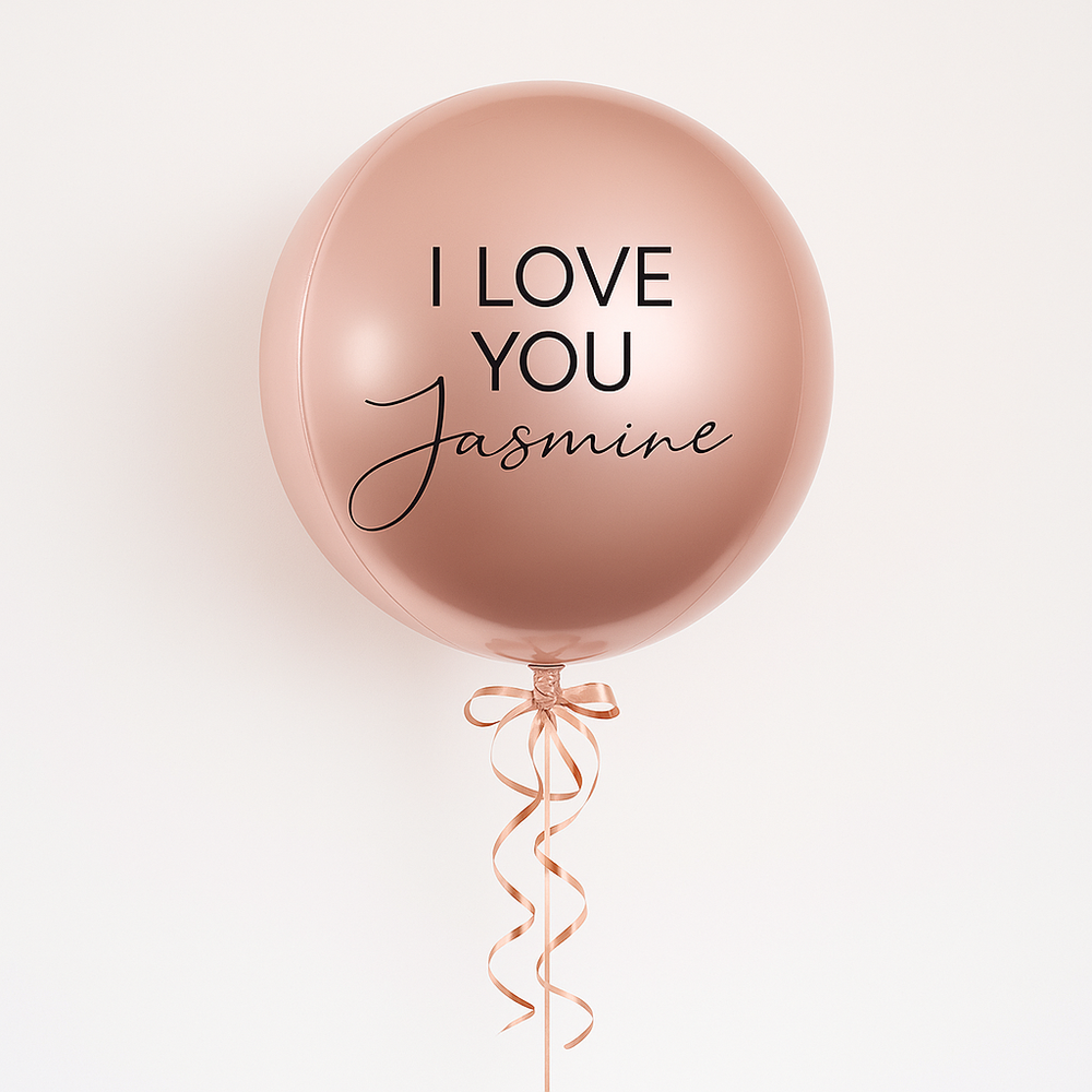 Personalised Balloon - Rose Gold Orbz