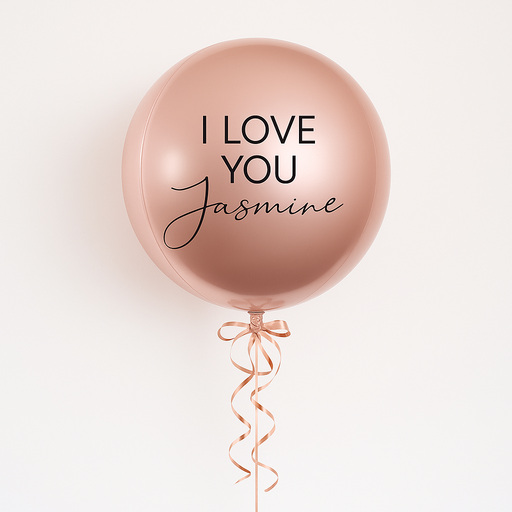 Personalised Balloon - Rose Gold Orbz