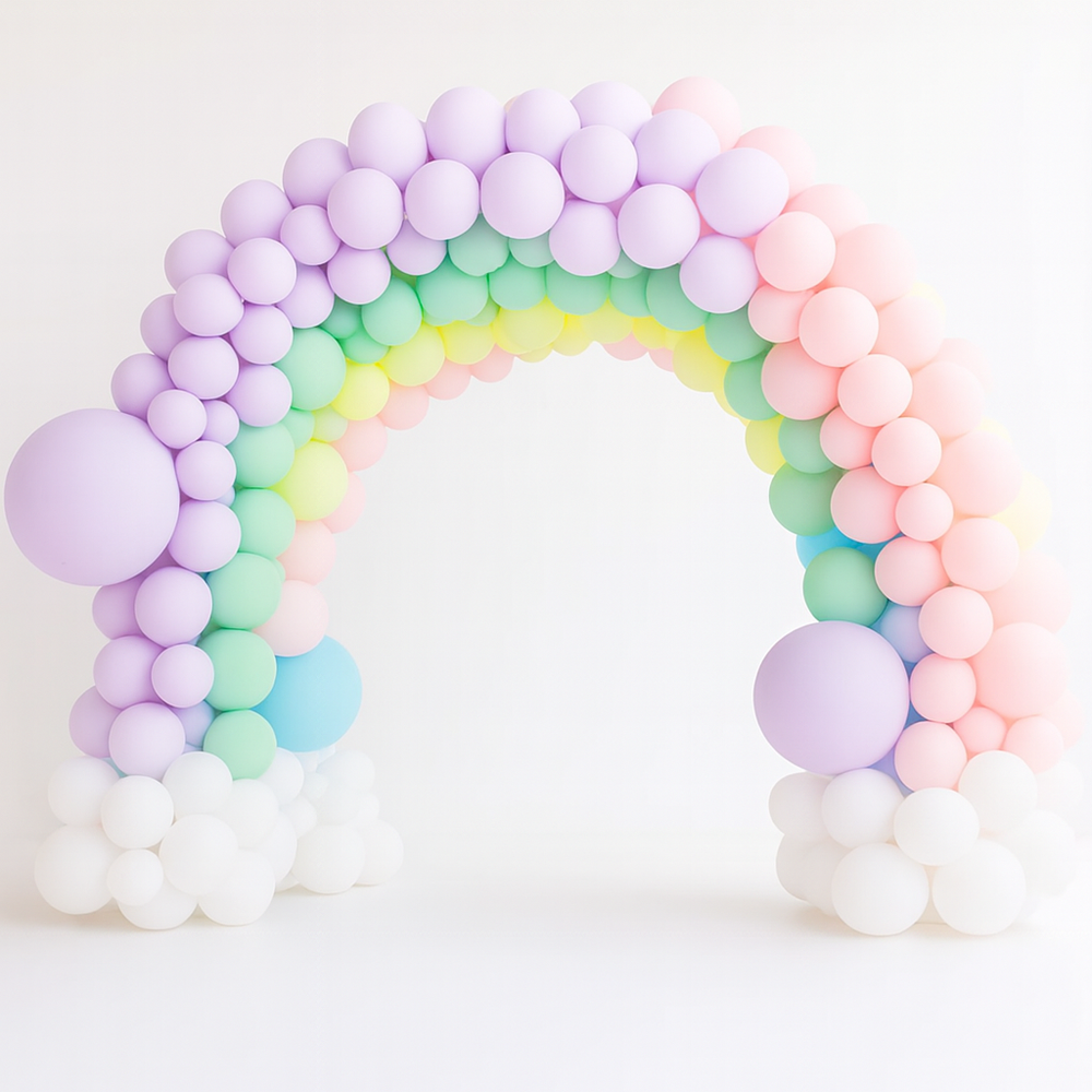 Rainbow Tunnel Balloons Arch
