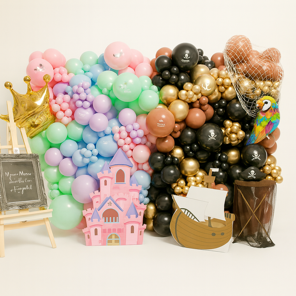 Pirate Themed Party Balloon Arch