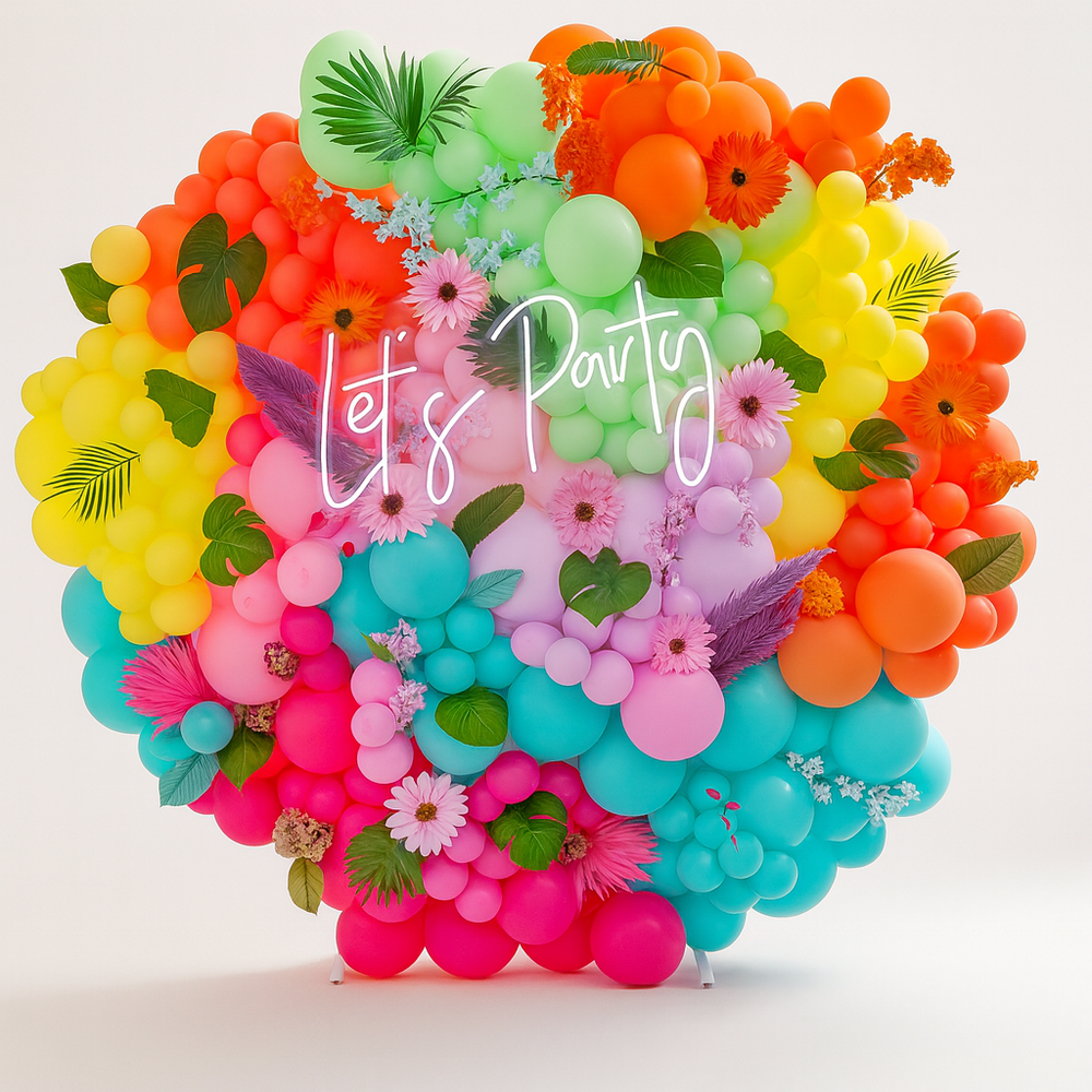 Colourful Let's Party Balloon Set