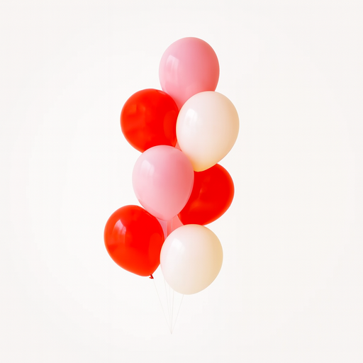 Red, White & Pink - Balloon Bouquet