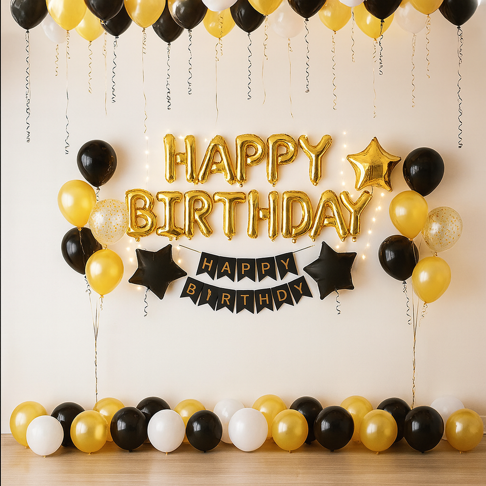Deluxe Happy Birthday Balloon Room Decorations
