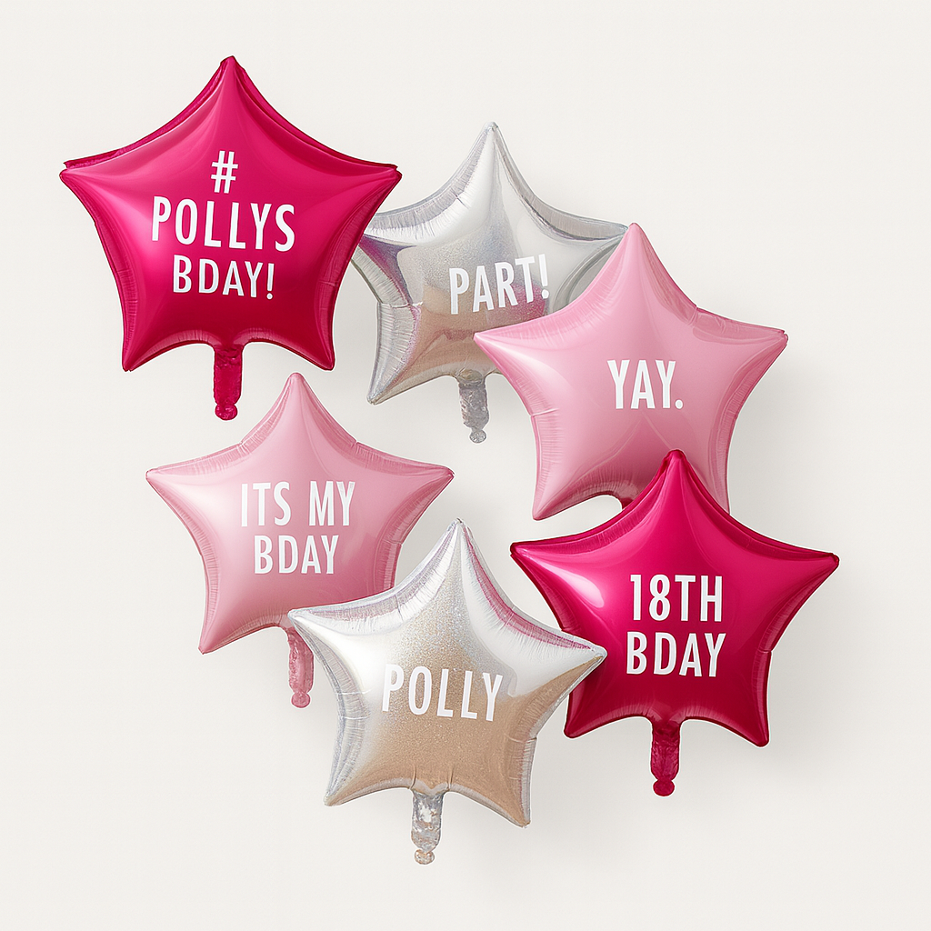 6 Stars - Personalised Balloon Bouquet