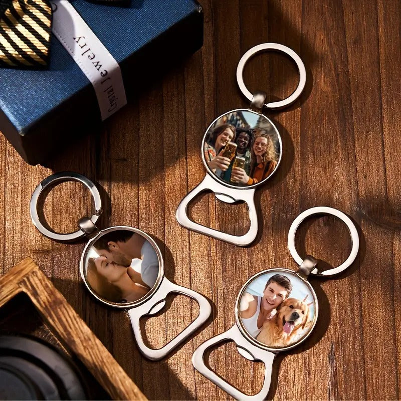 Custom Keychain for Dad, Bottle Opener
