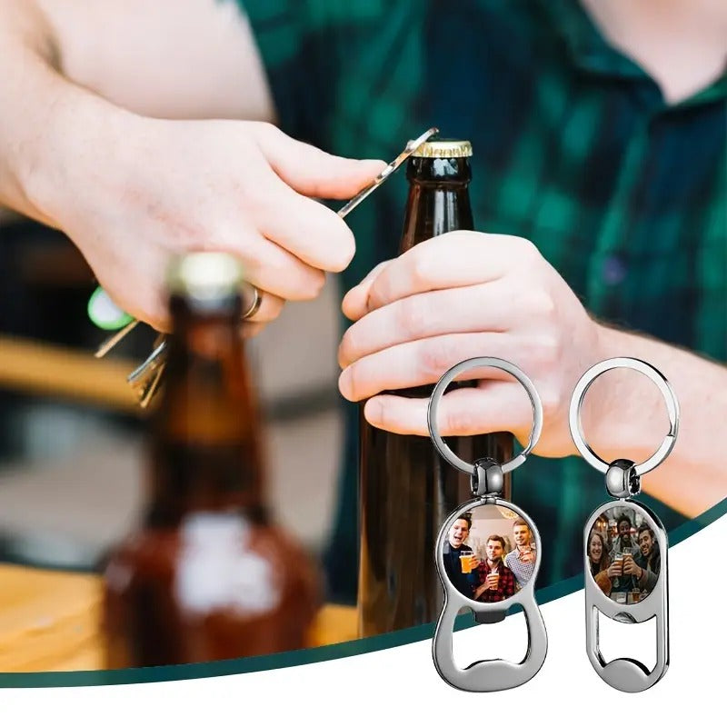 Custom Keychain for Dad, Bottle Opener