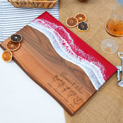 Personalized Resin Ocean Cutting Board