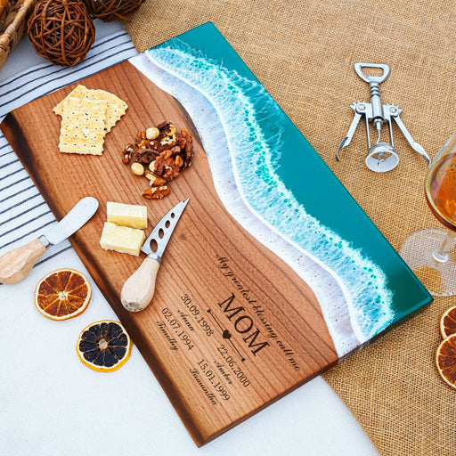Personalized Resin Ocean Cutting Board