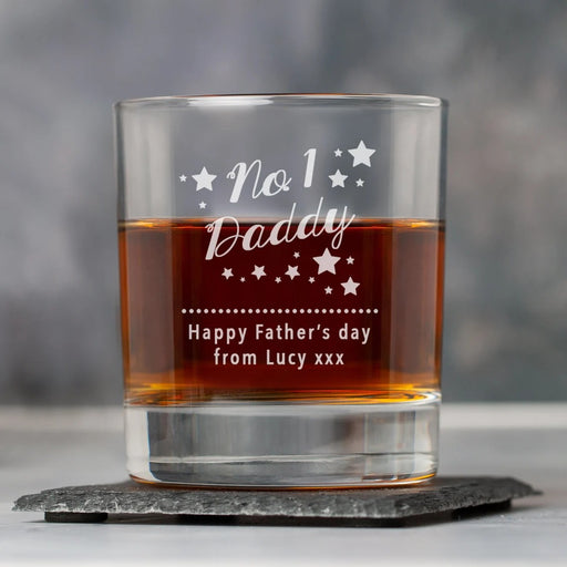 Personalised No.1 Daddy Glass