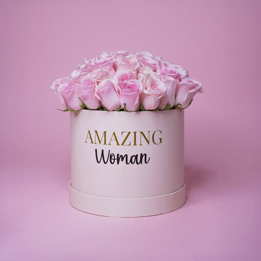 Amazing Woman Pink Roses Box