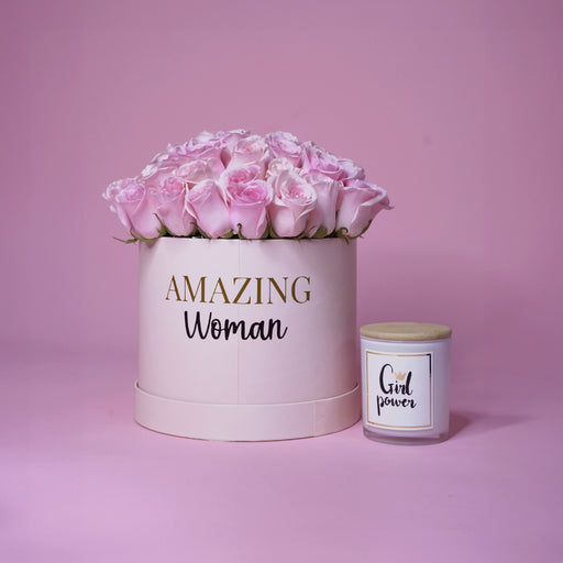 Amazing Woman Flowers Candle Combo 2