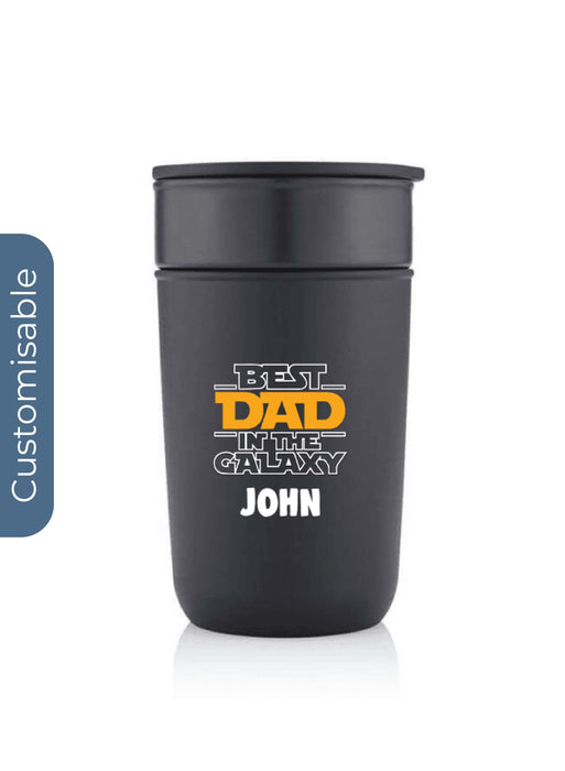 Personalised Premium Ceramic Tumbler With Recycled Protective Sleeve - Black