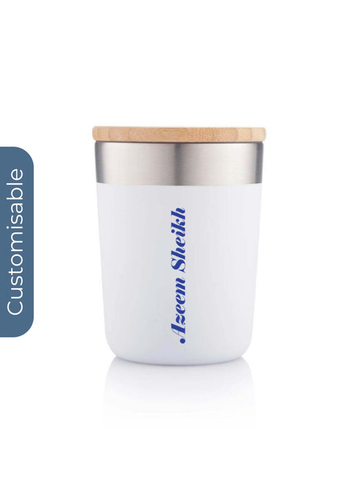 Personalised Recycled Insulated Mug - White