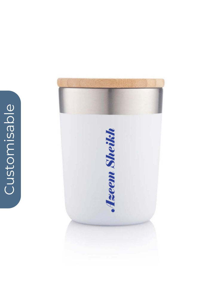 Personalised Recycled Insulated Mug - White