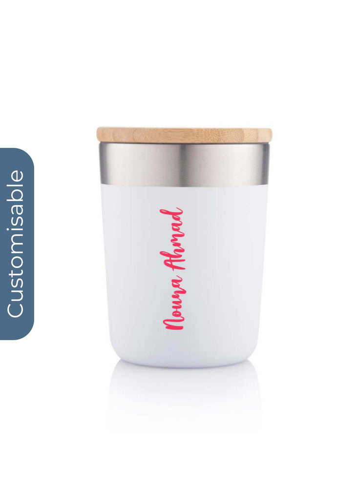Personalised Recycled Insulated Mug - White
