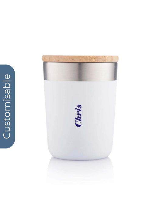 Personalised Recycled Insulated Mug - White
