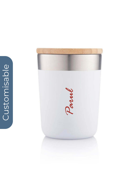 Personalised Recycled Insulated Mug - White