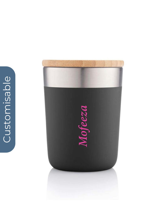 Personalised Recycled Insulated Mug - Black