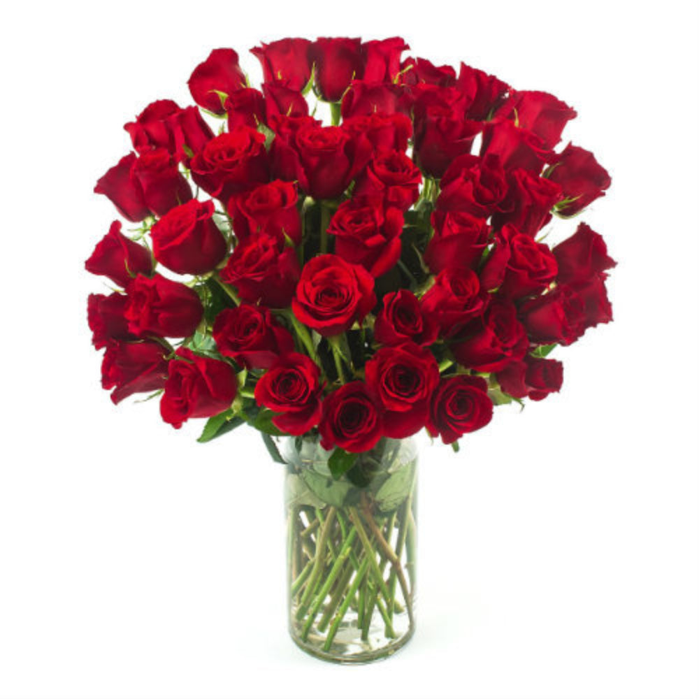 50 Luxury Red Roses Bouquet