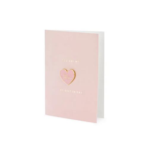 Card with enamel pin Mom, 10.5x14.8cm