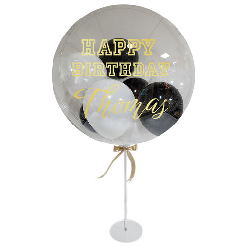 Monochrome Personalized Balloon On Stand
